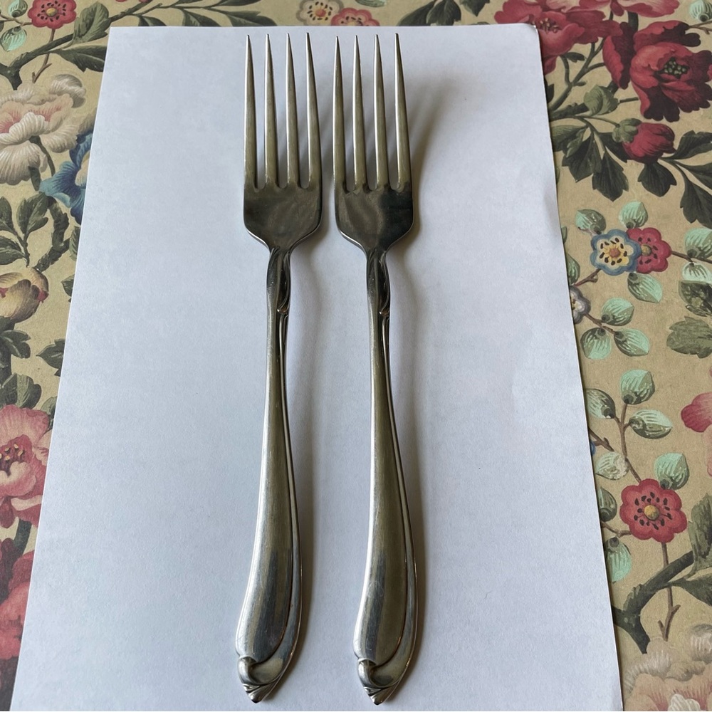 Oneidacraft Shasta silver Stainless dinner forks vintage flatware